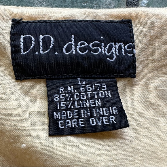 VTG Light Yellow Ditsy Floral Embroidered Vest - Picture 6 of 12